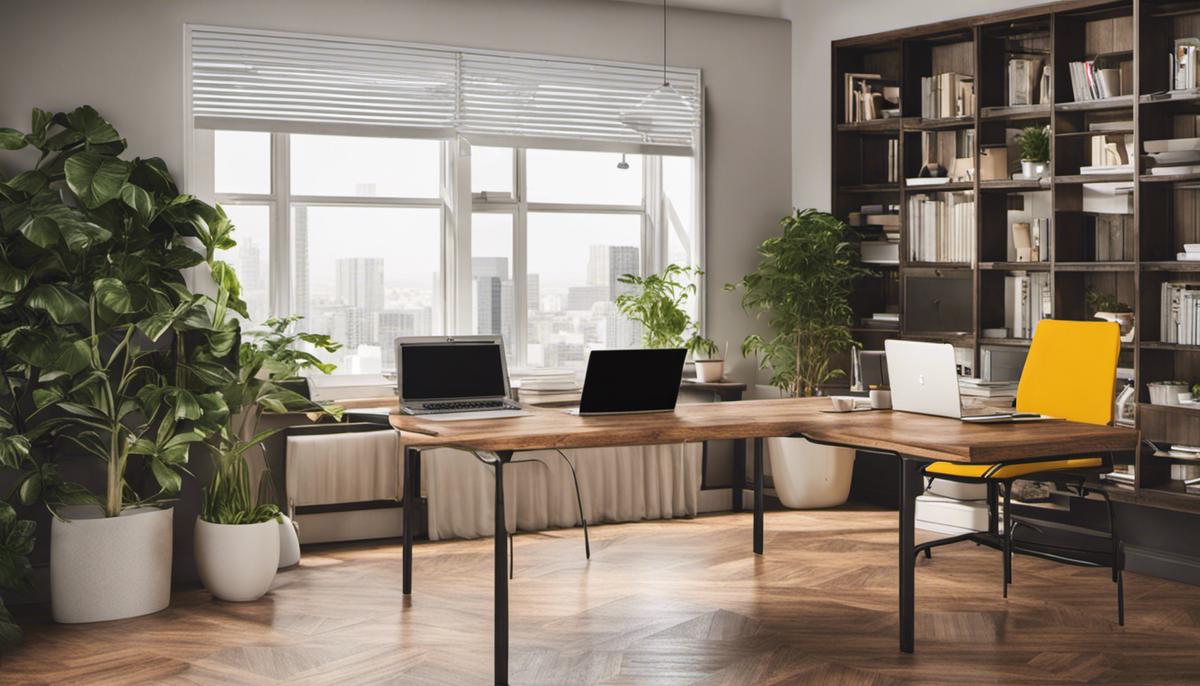 A serene, well-lit workspace with a laptop showcasing online tutoring platforms.