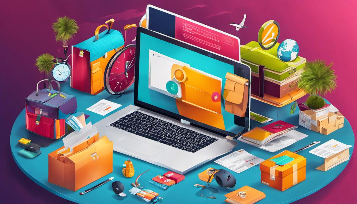 A vibrant image showing various products for drop-shipping, representing the potential profit in the online business.