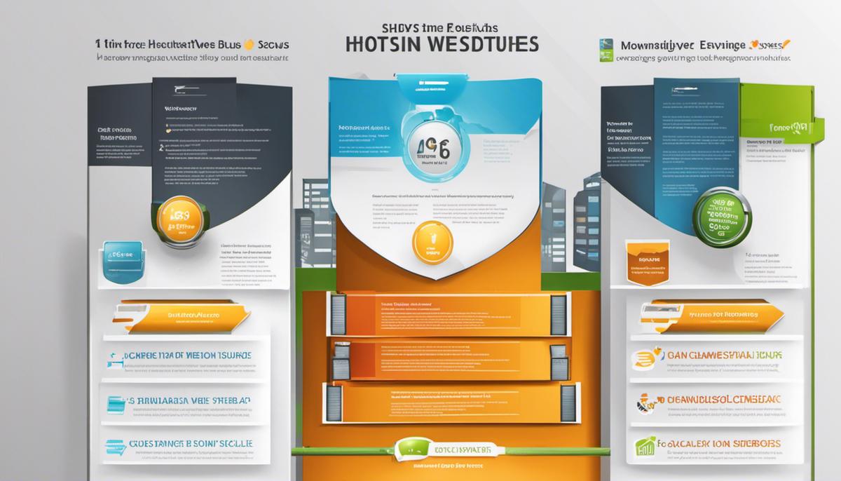 Image illustrating different hosting features and their importance for website owners.