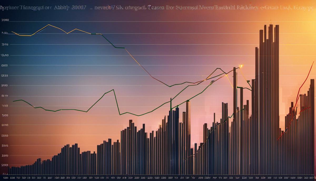 Image of a financial chart showing stability and gradual growth for low-risk investments