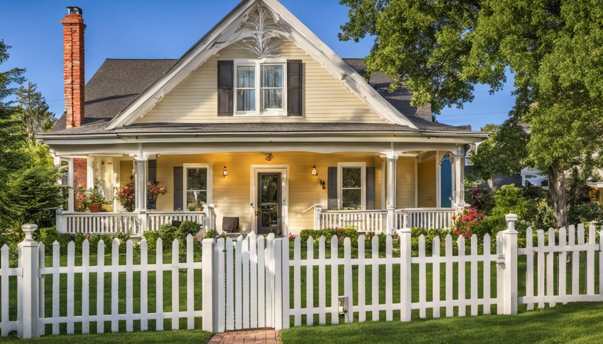 A picture of a beautiful home with a white picket fence, representing real estate investment as a profitable opportunity.