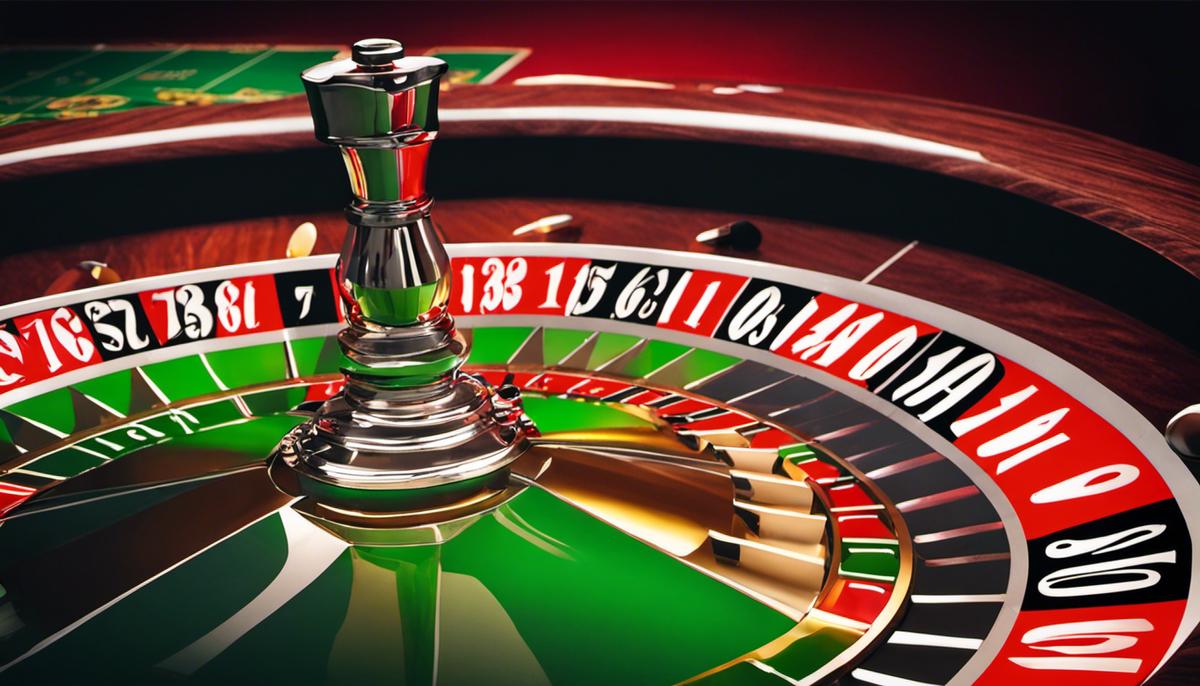 Image of roulette wheel, ball, and betting table with chips, representing the components of the game